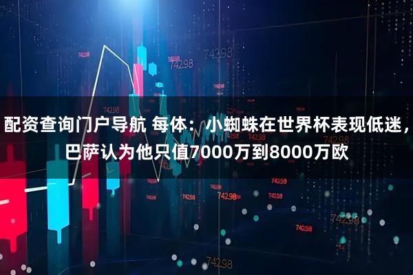 配资查询门户导航 每体：小蜘蛛在世界杯表现低迷，巴萨认为他只值7000万到8000万欧